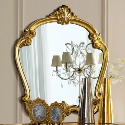 Viadurini Classic Wandspiegel-Klassisch geformter Spiegel mit Blattgoldrahmen Made in Italy - Madalina