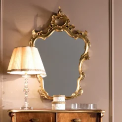 Viadurini Classic Wandspiegel-Klassisch geformter Spiegel mit Blattgoldrahmen Made in Italy - Precious