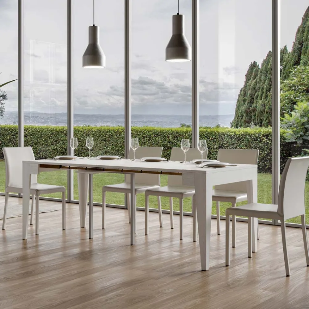 Viadurini Living Ausziehbarer Konsolentisch-Klassische, auf 3 m ausziehbare Konsole aus Melaminholz, hergestellt in Italien – Argelia