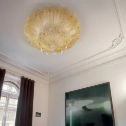 Viadurini Lighting Klassische Deckenleuchten-Klassische Deckenlampe aus venezianischem Glas und Metall Made in Italy - Fabiana