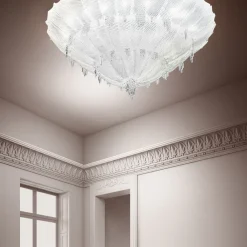 Viadurini Lighting Klassische Deckenleuchten-Klassische Deckenlampe aus venezianischem Glas und Metall Made in Italy - Fabiana