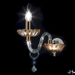 Viadurini Lighting Klassische Wandleuchten-Klassische Design Wandleuchte in Kristall und Glas Belle, 2 Stück