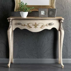 Viadurini Classic Konsolentisch Flur-Klassische Eingangskonsole aus Holz mit Schublade Made in Italy - Ottaviano