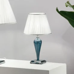 Viadurini Lighting Klassische Tischlampen-Klassische handgefertigte Glastischlampe Rigaton und Metall - Fievole