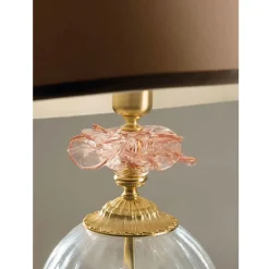 Viadurini Lighting Klassische Tischlampen-Klassische handwerkliche Glastischlampe und luxuriöser Lampenschirm - Flandern