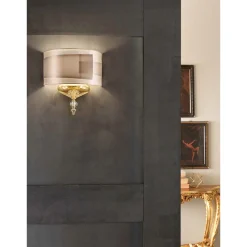 Viadurini Lighting Klassische Wandleuchten-Klassische italienische Glaswandlampe mit Lampenschirm - Magrena