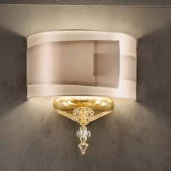 Viadurini Lighting Klassische Wandleuchten-Klassische italienische Glaswandlampe mit Lampenschirm - Magrena