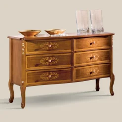 Viadurini Classic Kommoden-Klassische Kommode aus Walnussholz 4 oder 6 Schubladen Made in Italy - Katerine