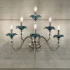 Viadurini Lighting Klassische Kronleuchter-Klassische 6-Licht-Wandlampe aus Glas, Kristall und Luxusmetall - Flandern