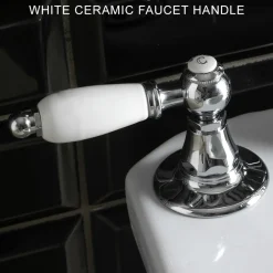 Viadurini Taps Bidetarmaturen-Klassische 3-Loch-Bidetarmaturen mit Messinghebeln Made in Italy - Noriana