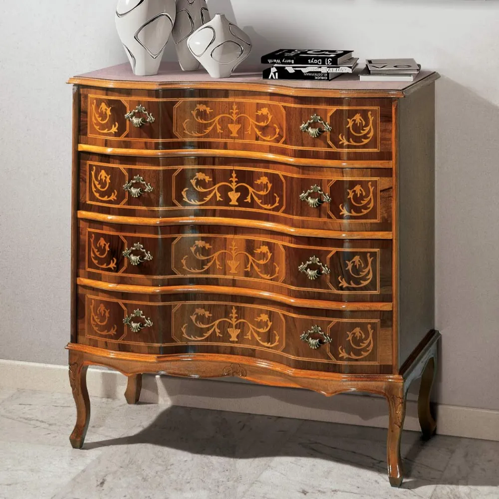 Viadurini Classic Kommoden-Klassische Luxus Kommode Nussbaumholz Made in Italy - Elegant