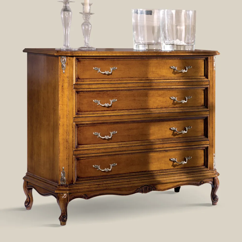 Viadurini Classic Kommoden-Klassische Schlafzimmerkommode mit 4 Schubladen Made in Italy - Richard