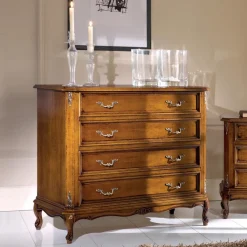 Viadurini Classic Kommoden-Klassische Schlafzimmerkommode mit 4 Schubladen Made in Italy - Richard
