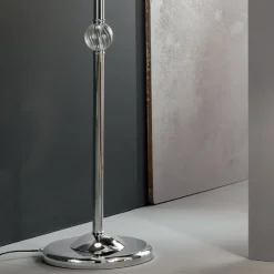 Viadurini Lighting Klassische Stehlampen-Klassische Stehlampe aus handgefertigtem Rigaton-Glas und verchromtem Metall - Fievole