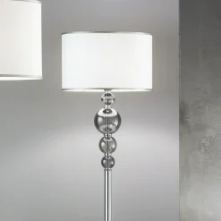 Viadurini Lighting Klassische Stehlampen-Klassische Stehlampe aus italienischem Kunsthandwerksglas und Lampenschirm - Memore