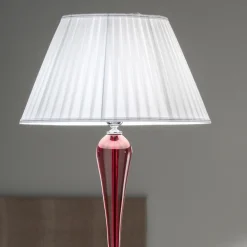 Viadurini Lighting Klassische Stehlampen-Klassische Stehlampe aus Metall und Glas mit Lampenschirm aus Stoff - Oliver