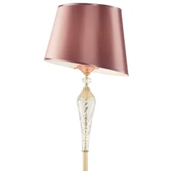 Viadurini Lighting Klassische Stehlampen-Klassische Stehlampe aus handgefertigtem Glas und luxuriösem Lampenschirm - Flandern