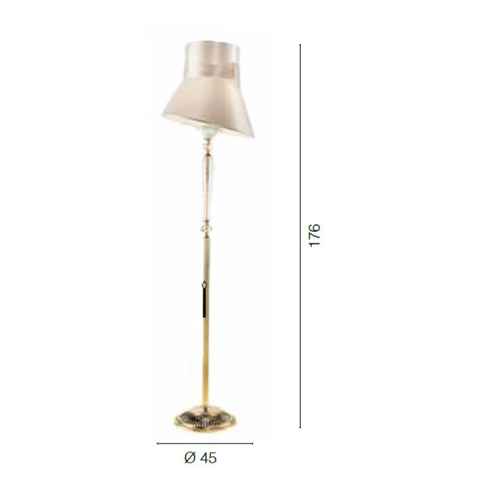 Viadurini Lighting Klassische Stehlampen-Klassische Stehlampe mit Blumenschmuck aus mundgeblasenem Glas - Bluminda