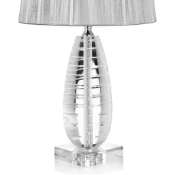 Viadurini Lighting Klassische Tischlampen-Klassische Tischlampe aus Kristall und quadratischer Luxuslampenschirm - Squilla