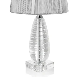 Viadurini Lighting Klassische Tischlampen-Klassische Tischlampe aus Kristall und quadratischer Luxuslampenschirm - Squilla