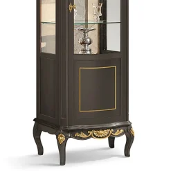 Viadurini Classic Vitrinen-Klassische Vitrine aus weißem Nussbaumholz oder Mokkaholz Made in Italy - Chantilly