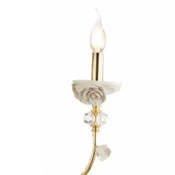 Viadurini Lighting Klassische Wandleuchten-Klassische Wandlampe 3 Lichter aus Porzellan und luxuriösem mundgeblasenem Glas - Eteria