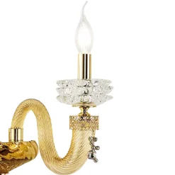 Viadurini Lighting Klassische Wandleuchten-Klassische Wandlampe 3 Lichter Handgefertigtes Luxusglas Made in Italy - Saline