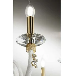 Viadurini Lighting Klassische Wandleuchten-Klassische Wandlampe 2 Lichter aus mundgeblasenem Glas und handgefertigten Details - Phaedra