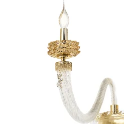 Viadurini Lighting Klassische Wandleuchten-Klassische Wandlampe 2 Lichter Handgefertigtes Luxusglas Made in Italy - Saline