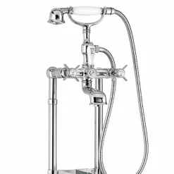 Viadurini Taps Badewannearmaturen-Klassischer Bodenmischer für Badewanne Made in Italy Messing - Omidio
