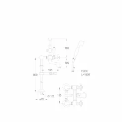 Viadurini Taps Badewannearmaturen-Klassischer Bodenmischer für Badewanne Made in Italy Messing - Omidio