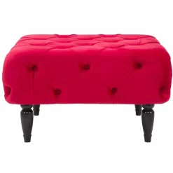 Viadurini Living Sitzsäcke|Sitzsäcke-Klassischer burgunderfarbener quadratischer Pouf aus MDF und Stoff - Halena
