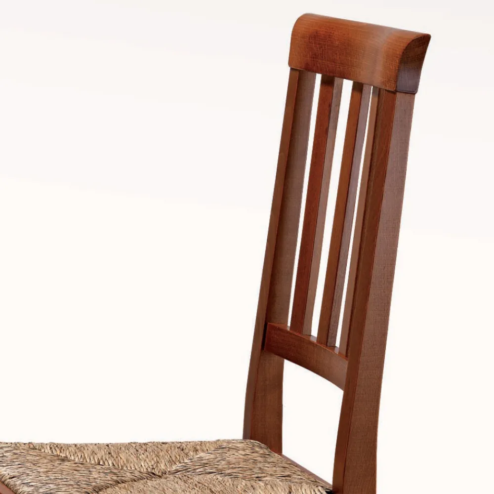 Viadurini Living Klassische Stühle-Klassischer Designstuhl aus Holz und Strohsitz Made in Italy - Dorina