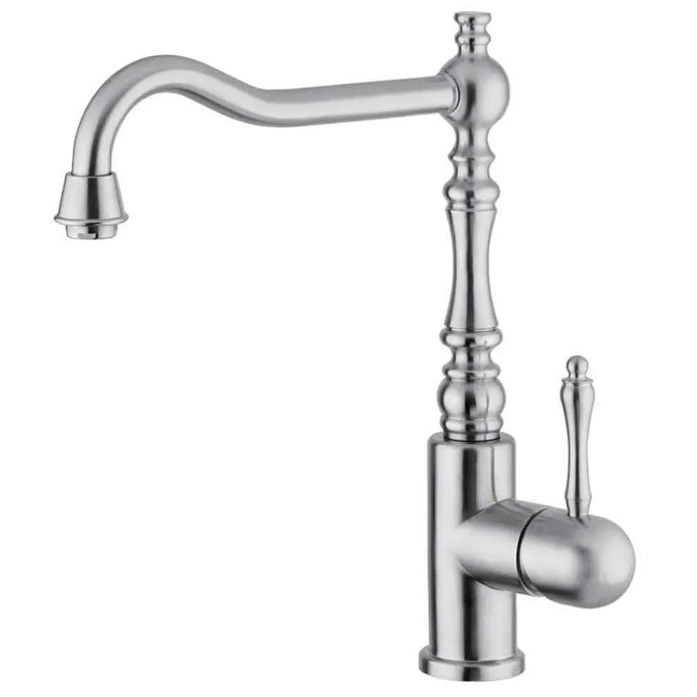 Viadurini Taps Küchenarmaturen-Klassischer Edelstahl-Spülbeckenmischer Made in Italy - Geschenk