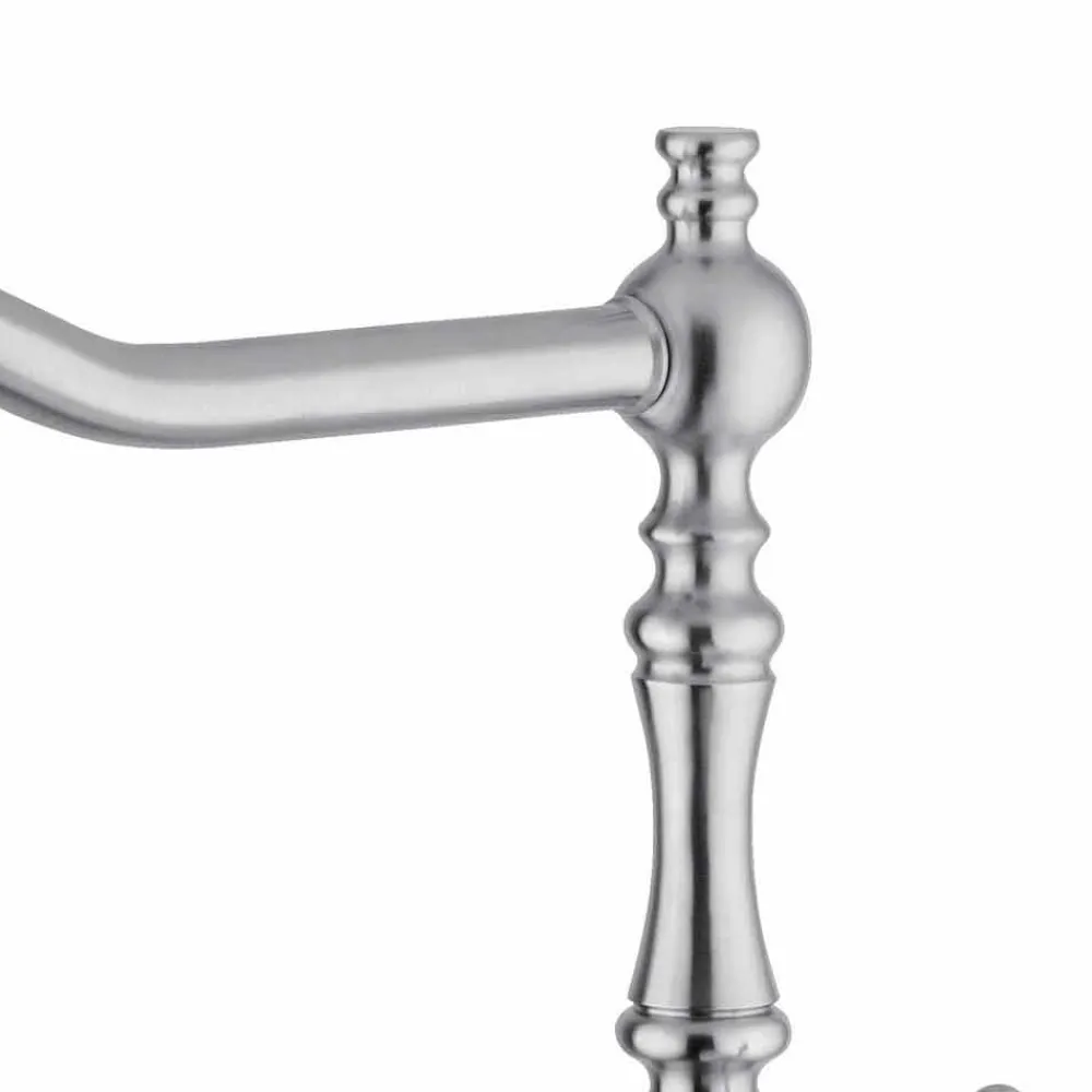 Viadurini Taps Küchenarmaturen-Klassischer Edelstahl-Spülbeckenmischer Made in Italy - Geschenk