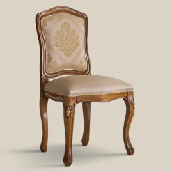 Viadurini Classic Klassische Stühle-Klassischer Holzstuhl mit luxuriösem Polsterstoff Made in Italy - Majesty
