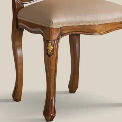 Viadurini Classic Klassische Stühle-Klassischer Holzstuhl mit luxuriösem Polsterstoff Made in Italy - Majesty