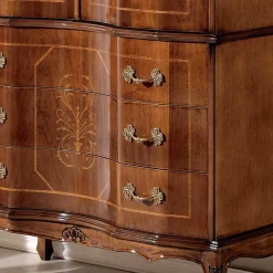 Viadurini Classic Schlafzimmer Schränke-Klassischer Kleiderschrank aus Holz mit 2 Türen und 3 Schubladen Made in Italy - Luxus