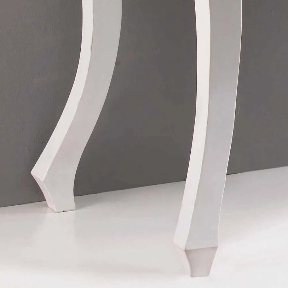 Viadurini Living Konsolentisch Flur-klassischer Konsolentisch in antiken weiß und nußbraun Creti