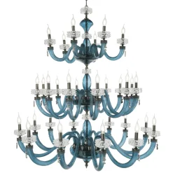 Viadurini Lighting Klassische Kronleuchter-Klassischer Kronleuchter 30 Lichter aus handgefertigtem italienischem Luxusglas - Saline