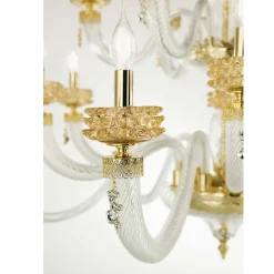 Viadurini Lighting Klassische Kronleuchter-Klassischer Kronleuchter 30 Lichter aus handgefertigtem italienischem Luxusglas - Saline