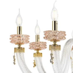 Viadurini Lighting Klassische Kronleuchter-Klassischer Kronleuchter 12 Lichter aus handgefertigtem italienischem Luxusglas - Saline