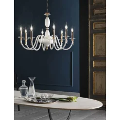 Viadurini Lighting Klassische Kronleuchter-Klassischer Kronleuchter mit 8 Lichtern aus mundgeblasenem Glas und Handdetails - Phaedra