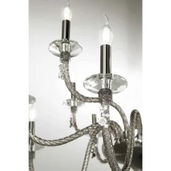 Viadurini Lighting Klassische Kronleuchter-Klassischer Kronleuchter mit 8 Lichtern aus mundgeblasenem Glas und Handdetails - Phaedra