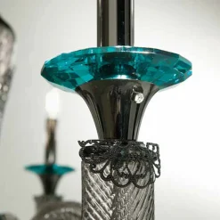 Viadurini Lighting Klassische Kronleuchter-Klassischer Kronleuchter 12 Lichter aus handwerklichem Glas und Kristallen - Magrena