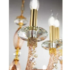 Viadurini Lighting Klassische Kronleuchter-Klassischer Kronleuchter mit 18 Lichtern aus mundgeblasenem Glas und Handdetails - Phaedra