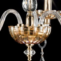 Viadurini Lighting Klassische Kronleuchter-Klassischer Kronleuchter aus Kristall und Glas mit 3 Leuchten Belle, made in Italy