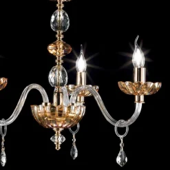 Viadurini Lighting Klassische Kronleuchter-Klassischer Kronleuchter aus Kristall und Glas mit 3 Leuchten Belle, made in Italy