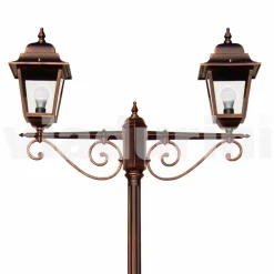 Viadurini Lighting Gartenlampion-Klassischer Laternenpfahl für den Außenbereich aus Aluminium, hergestellt in Italien, Aquilina