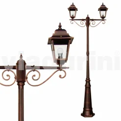 Viadurini Lighting Gartenlampion-Klassischer Laternenpfahl für den Außenbereich aus Aluminium, hergestellt in Italien, Aquilina